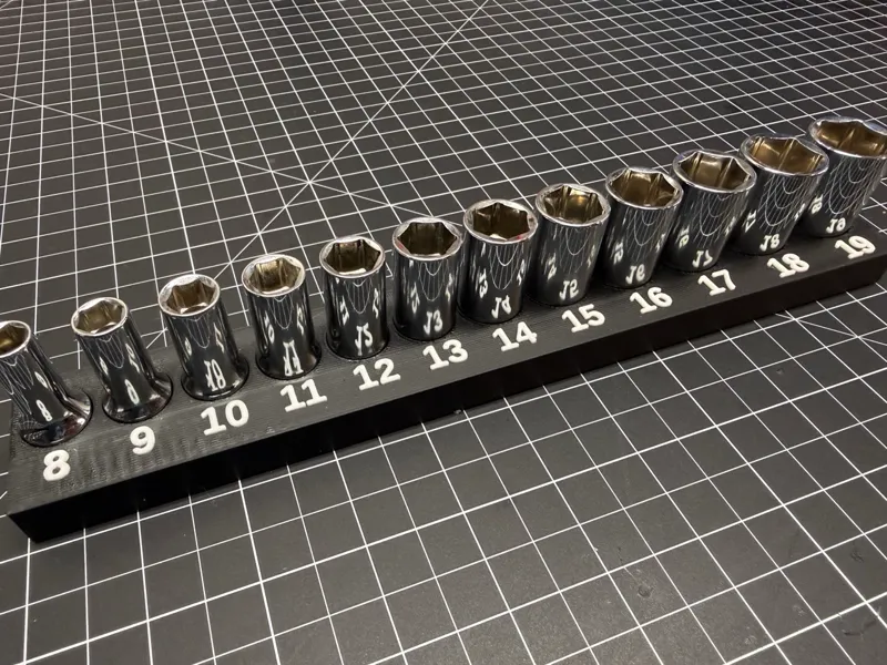 Icon 3/8" Drive Metric Semi-Deep Socket Organizer