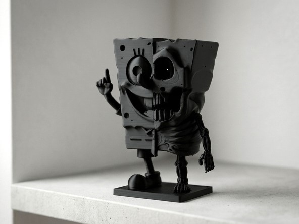 SpongeBob Skeleton Figurine - Creepy Collectible