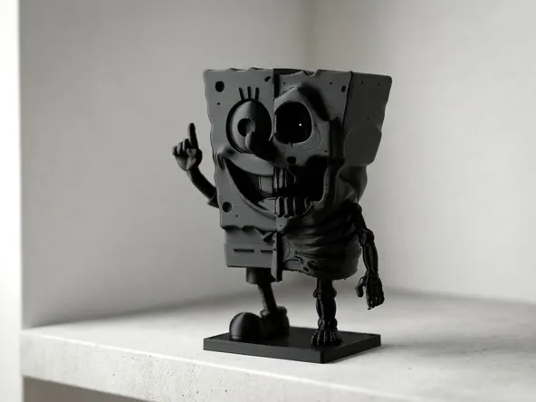 SpongeBob Skeleton Figurine - Creepy Collectible