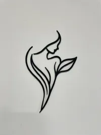 Silhouette florale d'une femme (line art) — photo 2