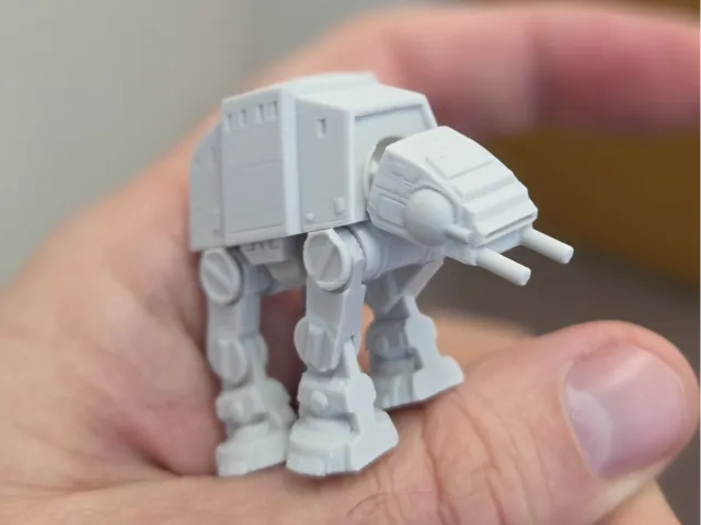 Tiny AT-AT Walker – Cute Pocket Robot (Easy Print)