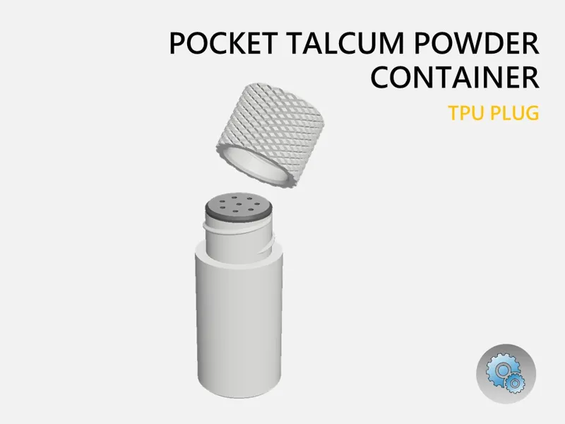 Pocket talcum powder container