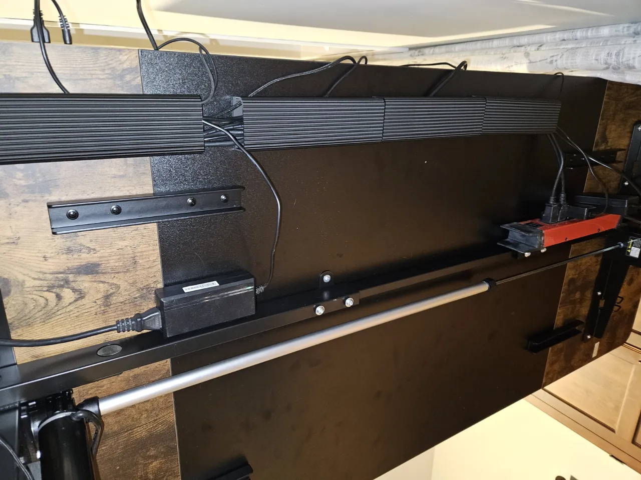 Under desk cable organizer channel view 2