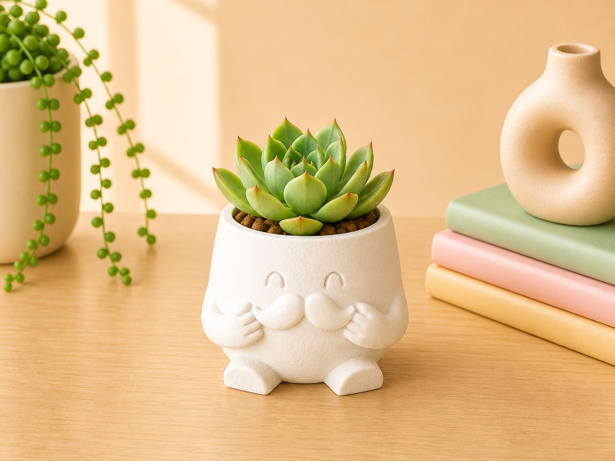 Mood Buddies Pot – Planter Collection | Mustache