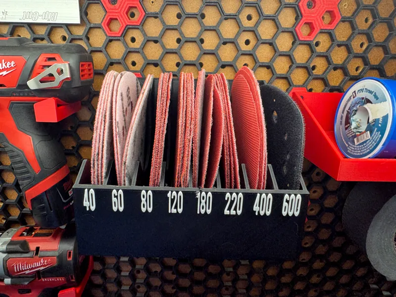 HSW 5 inch sanding disc holder with grit labels