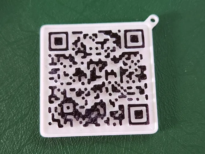 Rick Roll Keychain QR code