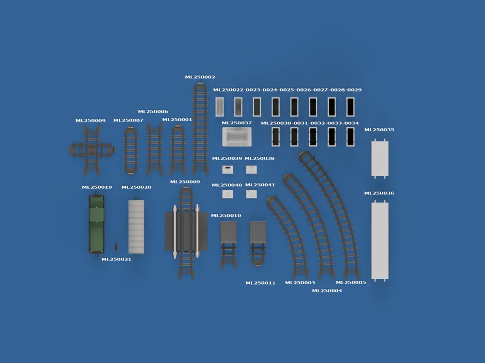 Railway pack #1 (Classic train comp.) [Base set] - Free 3D Print Model ...
