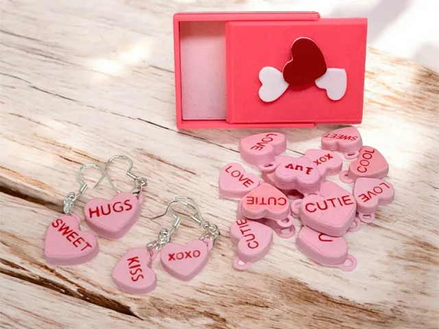 Conversation Heart earrings 2 sized