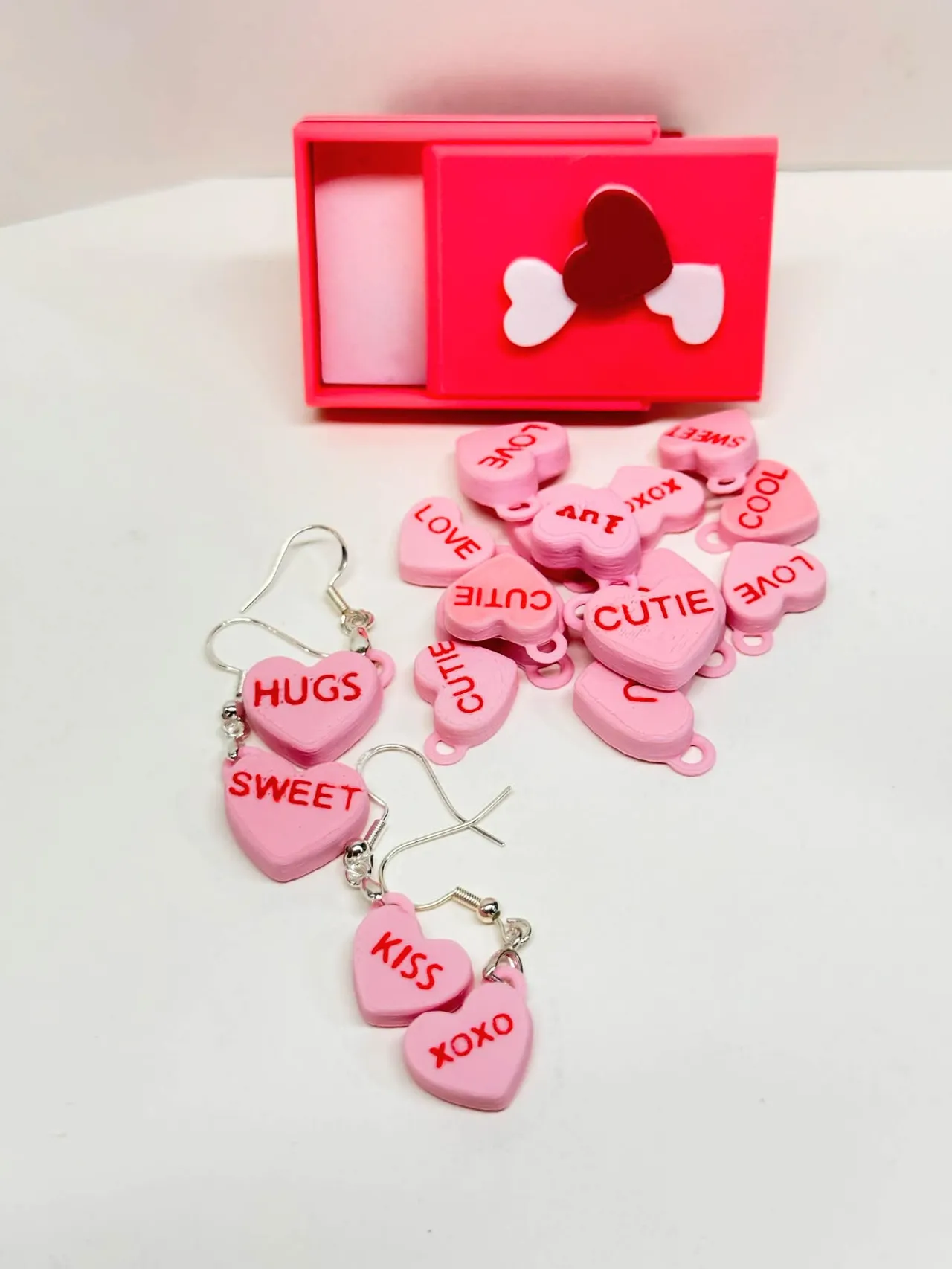 Conversation Heart earrings 2 sized view 2