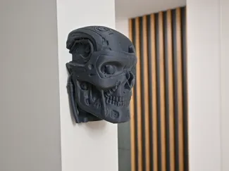 Terminator Head - T-800 – Wall-Mounted SciFi Decor