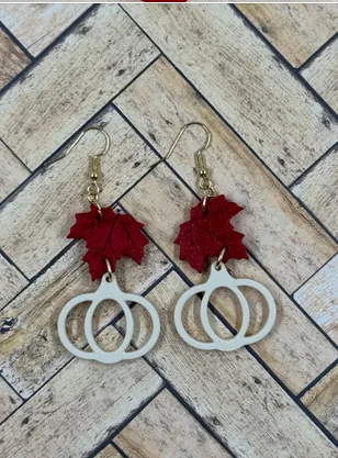 Refined Pumpkin Earrings view 2