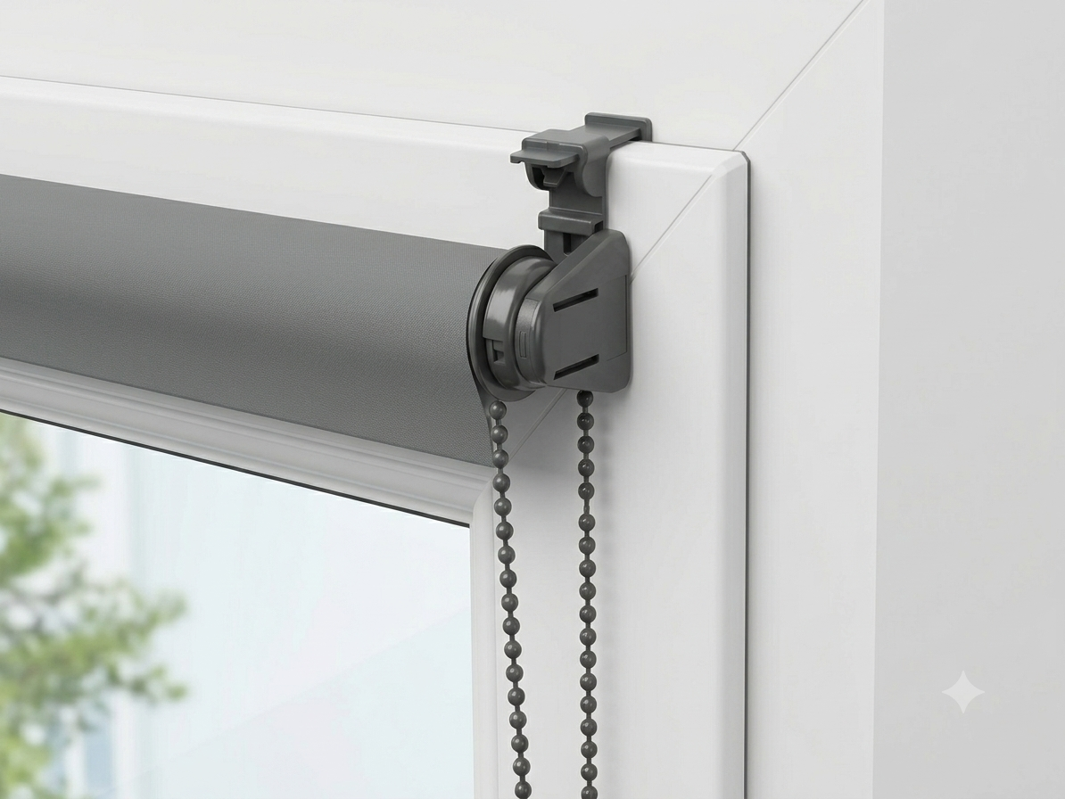 Roller window blind mounting clips