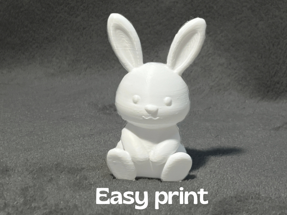 Lapin Minimaliste & Kawaii – Figurine Assise