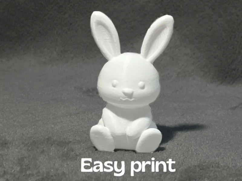 Lapin Minimaliste & Kawaii – Figurine Assise
