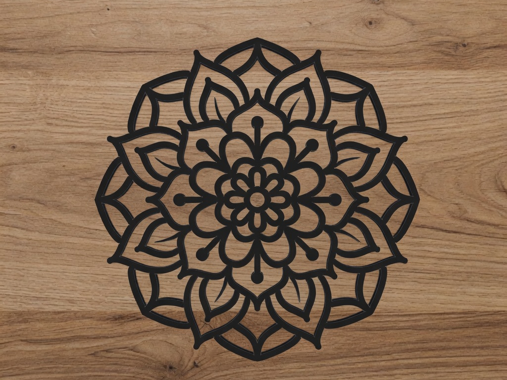 Floral Mandala Wall Art, Wall Decor