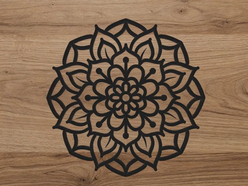Floral Mandala Wall Art, Wall Decor