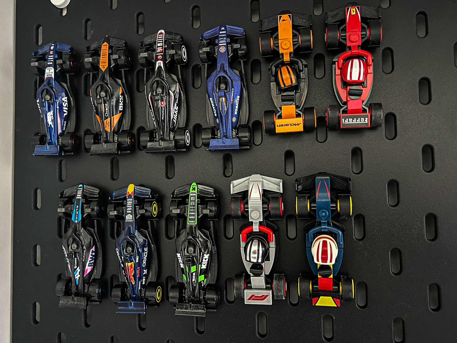 F1 formula one collectibles IKEA Skadis hook hang