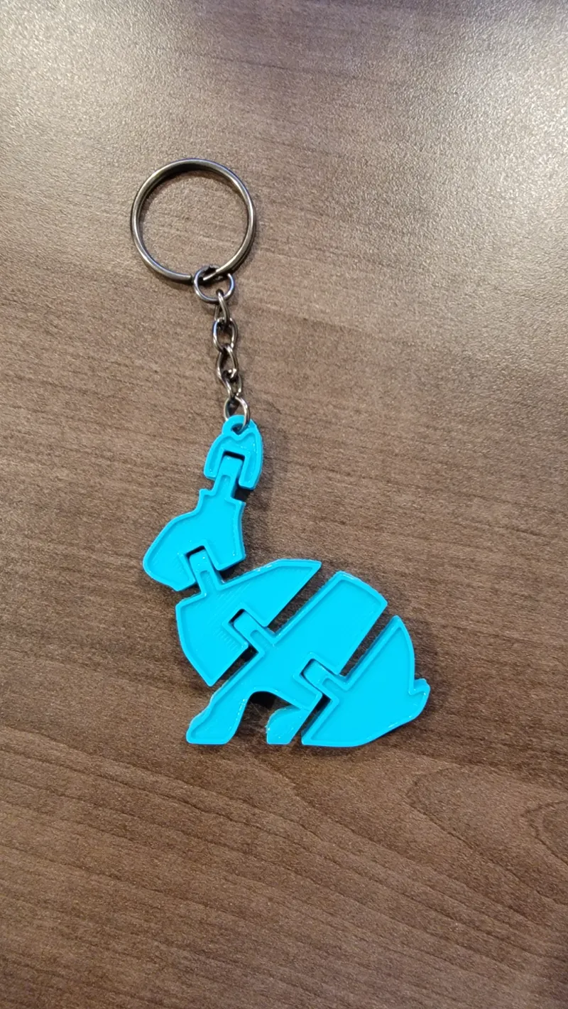Articulating Bunny Keychain