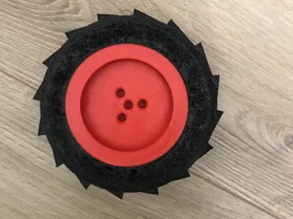 Legocompatible wheel tire and rim 104mmx50mm
