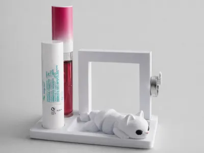 Minimal Desk Organizer with Frame & Dual Holders
