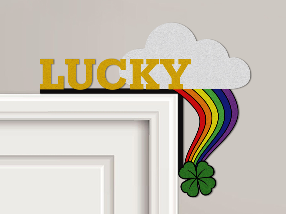 Lucky Rainbow Door Corner Topper
