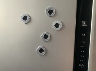 3D FAKE BULLET HOLES Fridge Magnets