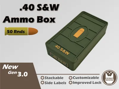 REPACKBOX 3 Sample Boxes – Military Cardboard Ammo Box For 40 S&W Handgun Cartridges
