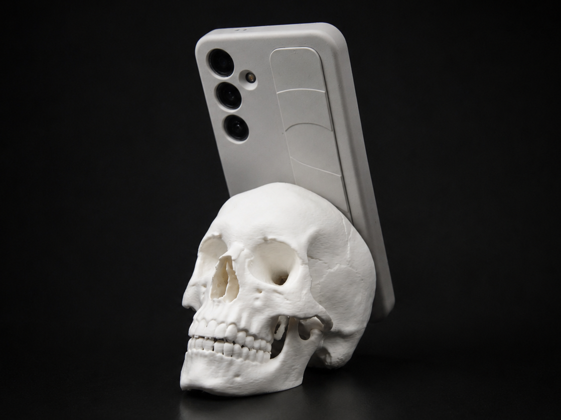 Realistic Skull Phone Holder/Stand