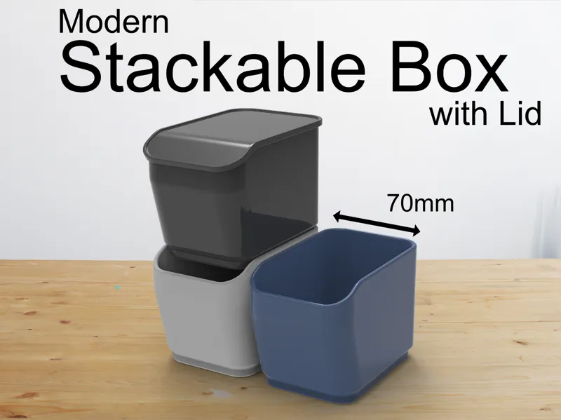 Modern Stackable Box (with Lid)