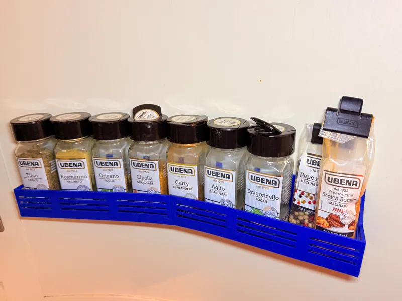 Curved Spice Rack -360mm, with Curvature Test