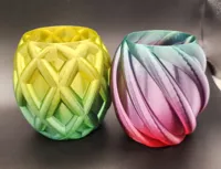 Chaudron tressé — vase spirale — photo 1