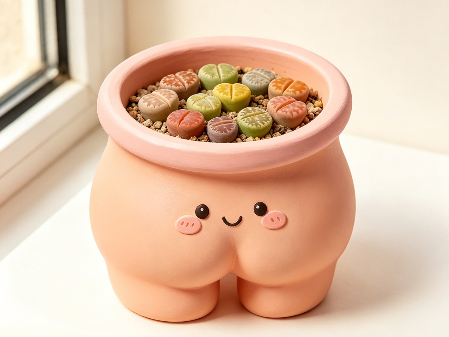 Miniatura 2 do modelo 3D 可爱的屁屁多肉种植花盆