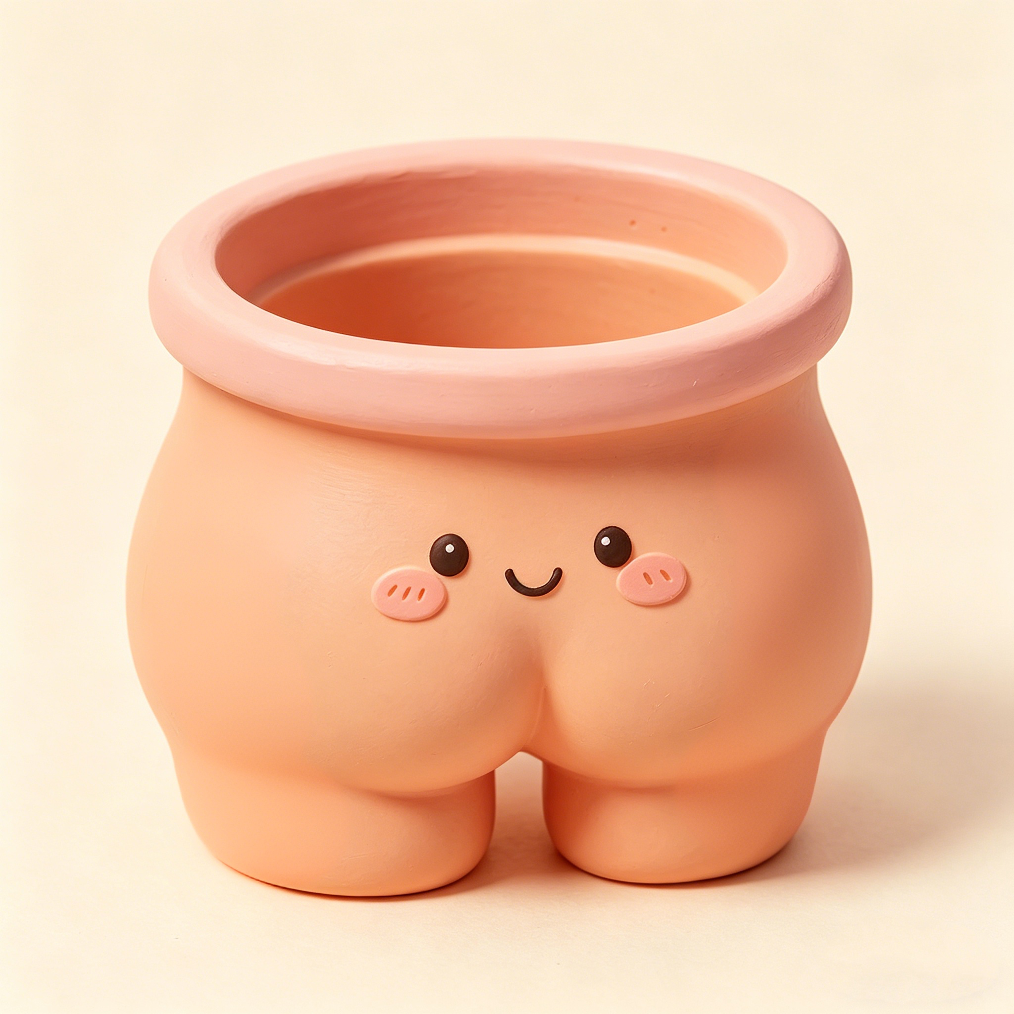 Miniatura 1 do modelo 3D 可爱的屁屁多肉种植花盆