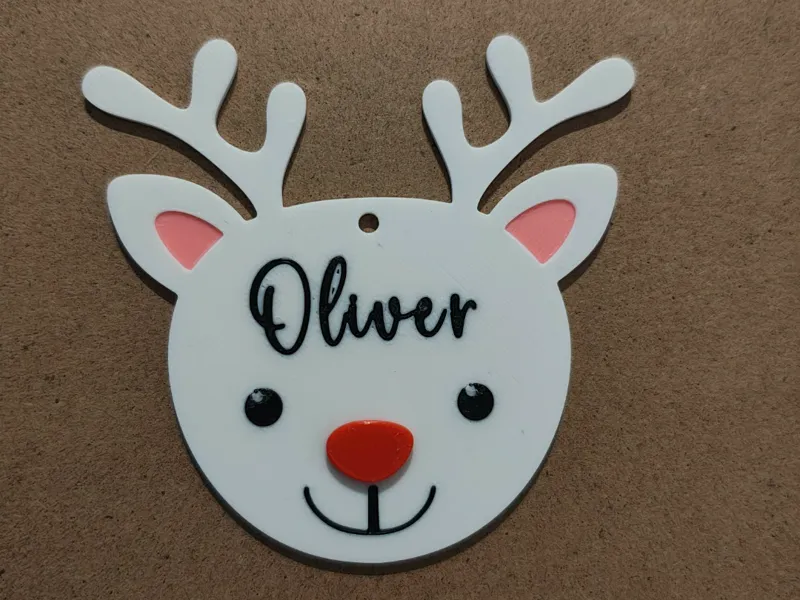 Reindeer Christmas Tree Ornament - AMS or Simple