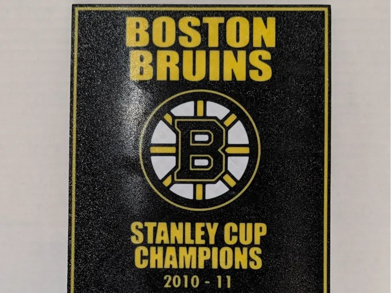 Boston Bruins Stanley Cup Champions Banner Sign