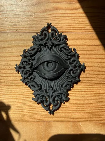 Cuadro decorativo en 3D: Baroque All Seeing Eye Occult Wall Art — vista de referencia 3