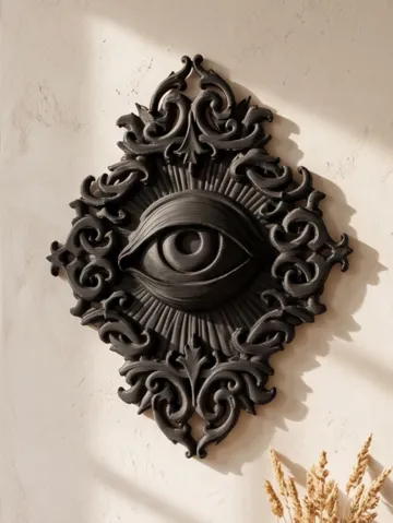Cuadro decorativo en 3D: Baroque All Seeing Eye Occult Wall Art — vista de referencia 2