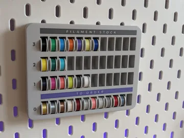 Accesorio para filamento: Filament Stock Tracker | Ikea SKADIS compatible — vista de referencia 2