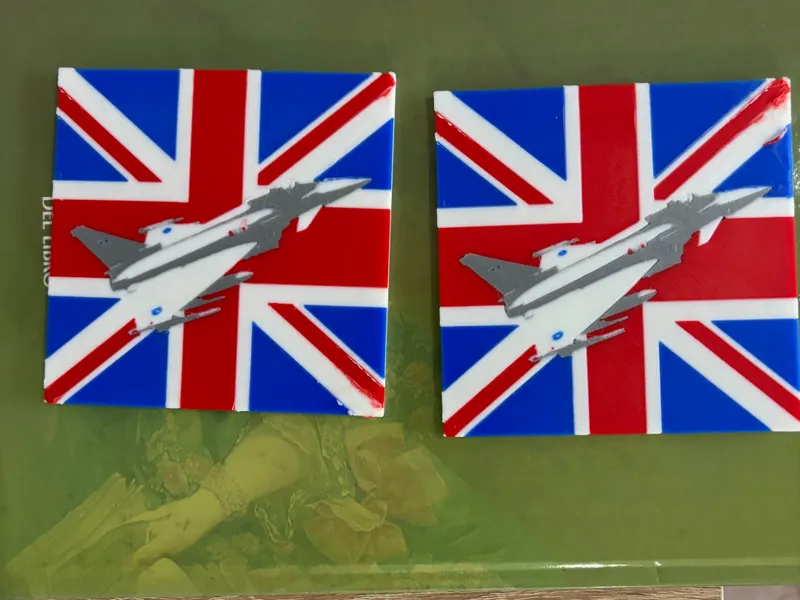 British Fighter Jet Square coaster
