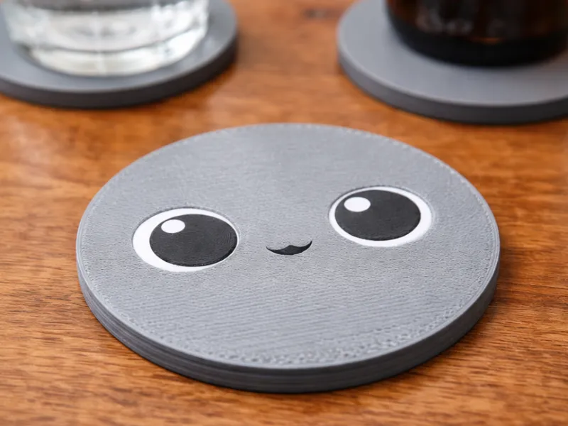 Cute Kawaii Face Coaster