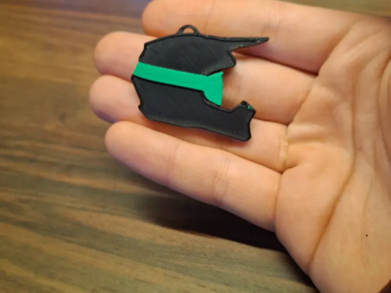 Motocross helmet keychain