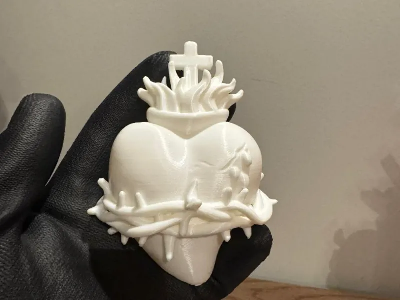 Sagrado Coração de Jesus, Fundo reto e 3D.