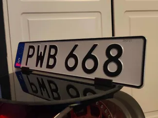 LICENSE PLATE DISPLAY STAND