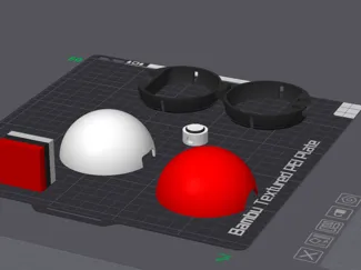 Pokeball with Print-in-Place Hinge