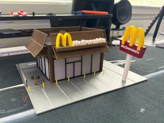 McDonalds diorama for 1:64 scale cars , 1/64