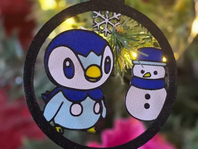 Piplup christmas ornament 2d Pokemon