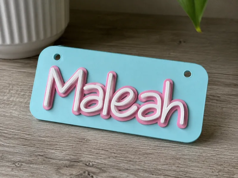 Custom Layered Name Sign