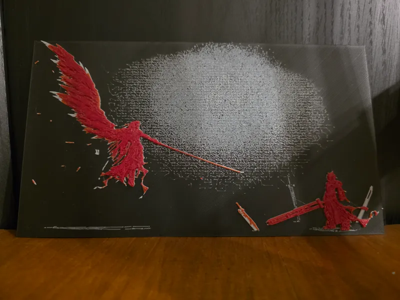 Leinwand Final Fantasy 7 - Cloud und Sephiroth