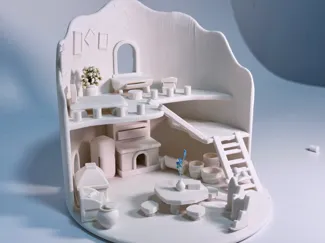 《迷你树屋》小屋 微缩房子 迷你世界 小别墅 礼物 装饰品