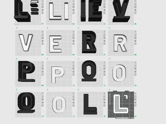 Liverpool Buchstabenlampe 